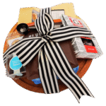 Custom wrapped gift basket
