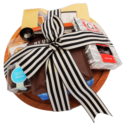 Custom wrapped gift basket