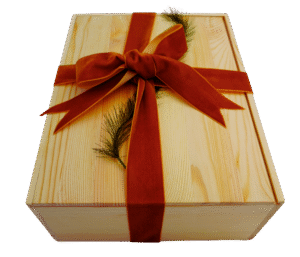 Custom wrapped gift box