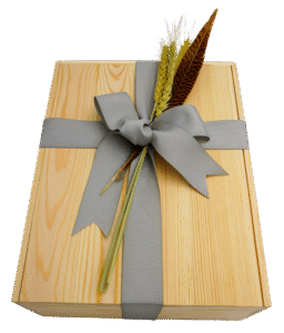 Custom wrapped gift box