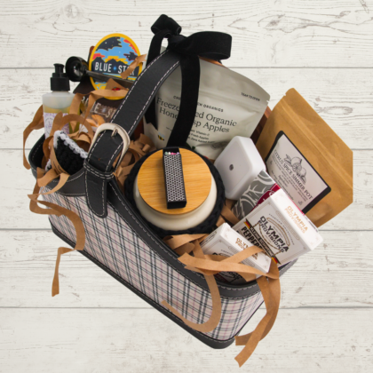 gift basket with multiple items