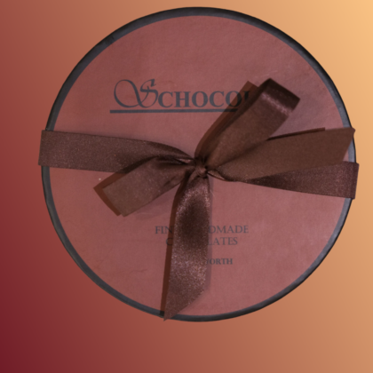 a 12 piece round box of chocolates