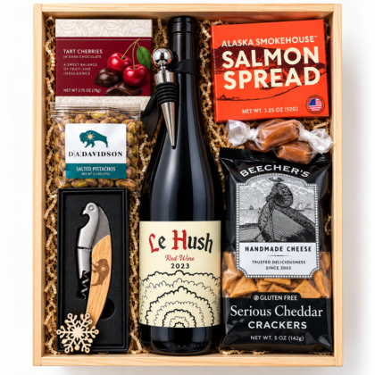 box with wine & food