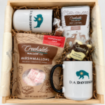 box with hot cocoa and marshmallows